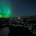 North lights over the water fall Glanni